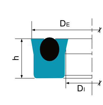 Desenho técnico de Gaxeta Standard ou UA-1