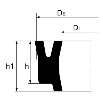 Desenho técnico de Gaxeta modelo UR-7