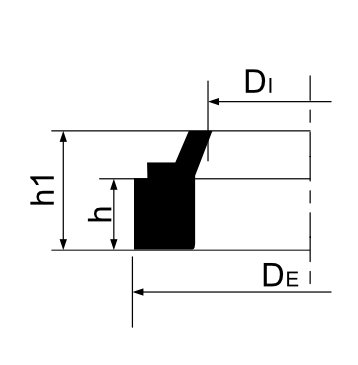 Desenho técnico de Raspador modelo DG